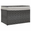 vidaXL vasket&oslash;jskurv med l&aring;g 55,5x35x34 cm polyrattan gr&aring;