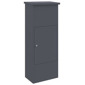 vidaXL Pakke drop boks med d&oslash;r Antracit 44,5 x 29 x 110,5 cm St&aring;l