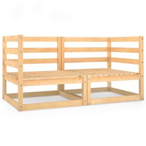 vidaXL 2-personers havesofa massivt fyrretræ