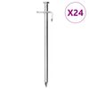 vidaXL teltpl&oslash;kker 24 stk. 19,5 cm 8 mm galvaniseret st&aring;l