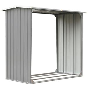 vidaXL br&aelig;ndeskur til haven galvaniseret st&aring;l 172 x 91 x 154 cm gr&aring;