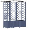 vidaXL H&aelig;vet Bed med Trellis og Tag Gr&aring; 163 x 40 x 141 cm PP