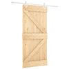 vidaXL Skyded&oslash;r 90 x 210 cm Massivt fyrretr&aelig; Natur og hvid