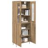 vidaXL Highboard Artisan Egetr&aelig; 69,5 x 34 x 180 cm Konstrueret tr&aelig;
