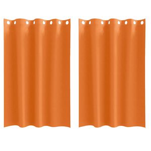 vidaXL M&oslash;rkl&aelig;gningsgardiner med ringe 2 stk. Lys Orange 175 x 140 cm