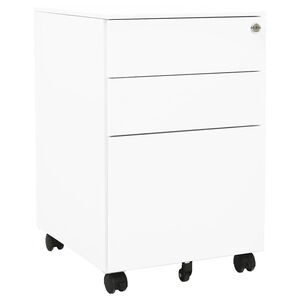 vidaXL mobilt arkivskab 39x45x60 cm st&aring;l hvid