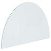 vidaXL Pejs glasplade Transparent 800 x 500 mm Glas