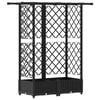 vidaXL H&aelig;vet Bed med Trellis og Tag Sort 124 x 40 x 123 cm PP