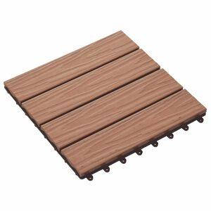 vidaXL Terrasse Flise 3D-design 11 stk. Lys Brun 30 x 30 cm WPC