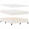 vidaXL Box spring seng Creme og hvid 203 x 144 x 128 cm Corduroy stof