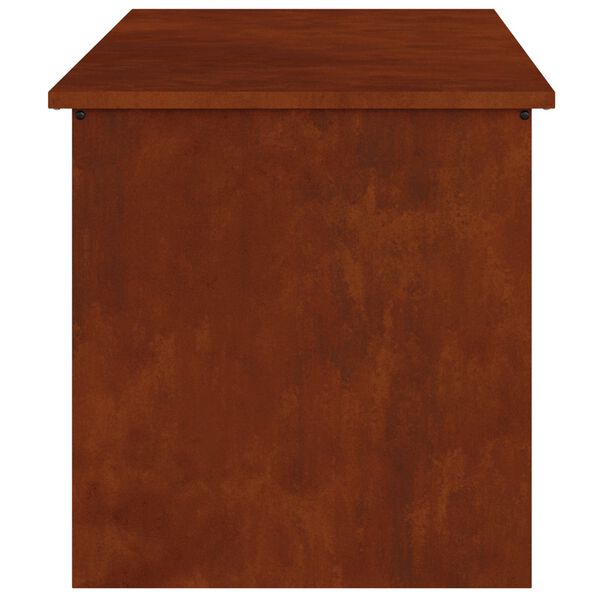 vidaXL Udend&oslash;rs Opbevaringskasse Rusten 100 x 50,5 x 50 cm St&aring;l