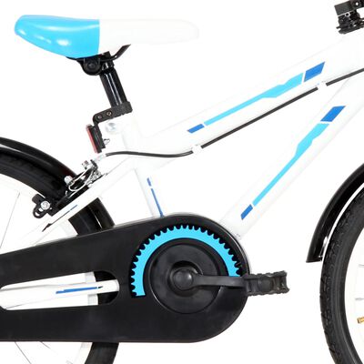 vidaXL børnecykel 18 tommer blå og hvid