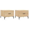 vidaXL sofaborde 2 stk. 50x50x40 cm konstrueret tr&aelig; sonoma-eg