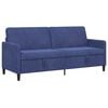 vidaXL Sofa med opbevaring Politi bl&aring; 192 x 78 x 87 cm Polyester