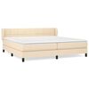 vidaXL kontinentalseng med madras 200x200 cm stof cremefarvet
