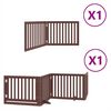 vidaXL hundel&aring;ge med d&oslash;r 6 paneler 480 cm foldbar poppeltr&aelig; brun