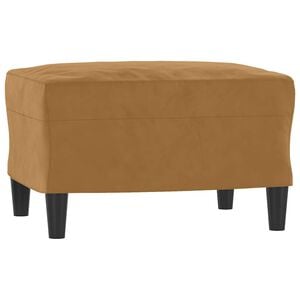vidaXL fodskammel 60x50x41 cm velour brun