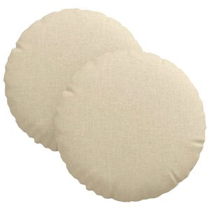 vidaXL S&aelig;depuder 2 pcs Creme &Oslash;30 x 13 cm Stof