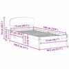 vidaXL Sengestel med hovedgærde Hvid 75 x 190 cm Massiv fyrretræ