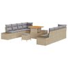 vidaXL Havesofa S&aelig;t 11 stk. Beige polyrattan