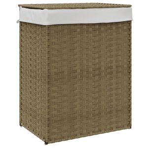 vidaXL vasket&oslash;jskurv med l&aring;g 46x33x60 cm polyrattan