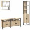 vidaXL Badev&aelig;relsesm&oslash;bel s&aelig;t 4 stk. Sonoma eg 33 x 33 x 185,5 cm