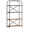 vidaXL Bogreol 4 niveauer 80 x 30 x 146 cm Konstrueret tr&aelig; Gammelt tr&aelig;