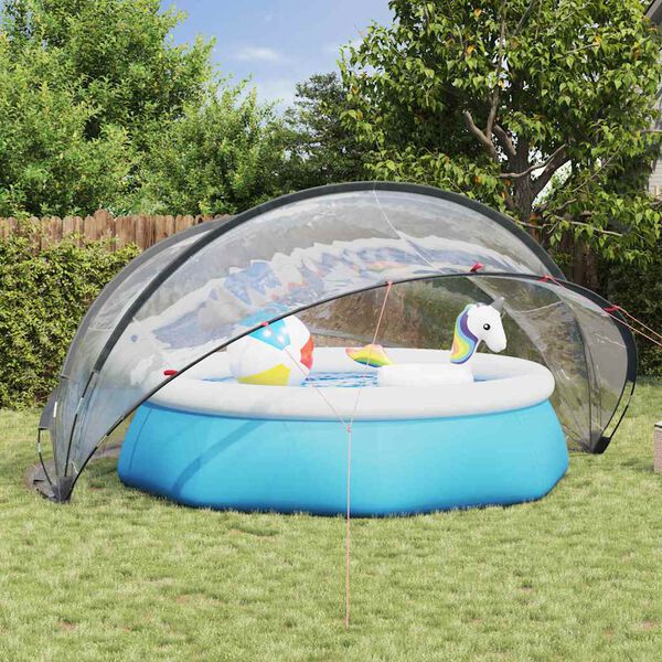 vidaXL Pool Dome Transparent 472 x 460 x 229 cm PVC