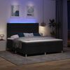 vidaXL LED Box Spring Bed med madras Sort 180 x 200 cm Stof