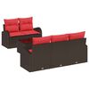vidaXL Sofa S&aelig;t 6 stk. 5-Antal s&aelig;der Brun Polyester