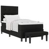 vidaXL Box spring seng med hovedg&aelig;rde Sort 90 x 190 cm Stof