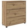 vidaXL Opbevaringsskab 80 x 31 x 81 cm Konstrueret tr&aelig; Artisan Egetr&aelig;