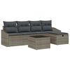 vidaXL Sofa S&aelig;t 6 stk. Gr&aring; polyrattan