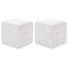 vidaXL puf 2 stk. 30 x 30 x 30 cm kunstl&aelig;der hvid