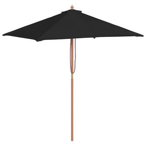 vidaXL haveparasol 150x200 cm tr&aelig;stang sort