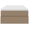 vidaXL Seng med opbevaring og madras Cappuccino 90 x 200 cm Faux l&aelig;der