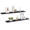 vidaXL gallerihylder 2 stk. 80x9x3 cm MDF sort