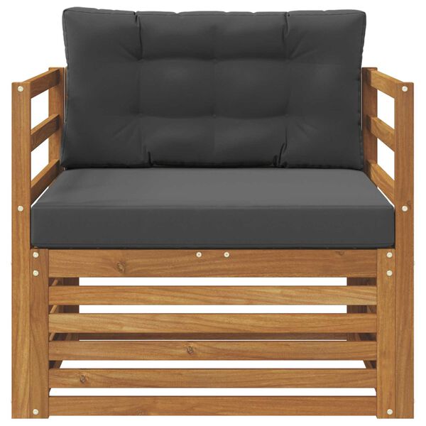 vidaXL Udend&oslash;rs sofagruppe Soli Akacietr&aelig; og polyester Naturfarvet