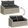 vidaXL Sofa S&aelig;t med pude 6 pcs polyrattan