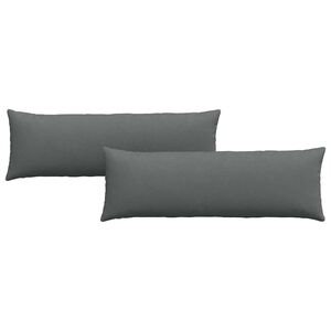 vidaXL Sofapuder 2 pcs M&oslash;rkegr&aring; 120 x 40 cm Stof