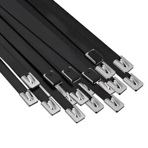 vidaXL Kabelb&aring;nd 50 stk. 7,9 x 500 mm Sort