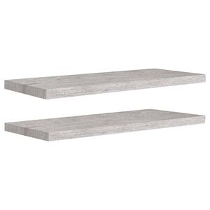 vidaXL v&aelig;ghylder 2 stk. 80x23,5x3,8 cm MDF betongr&aring;