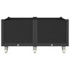 vidaXL plantekasse med hjul 100x80x54 cm PP sort