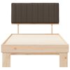 vidaXL Sengestel med Polstret Hovedgavl Gråbrun 100 x 200 cm
