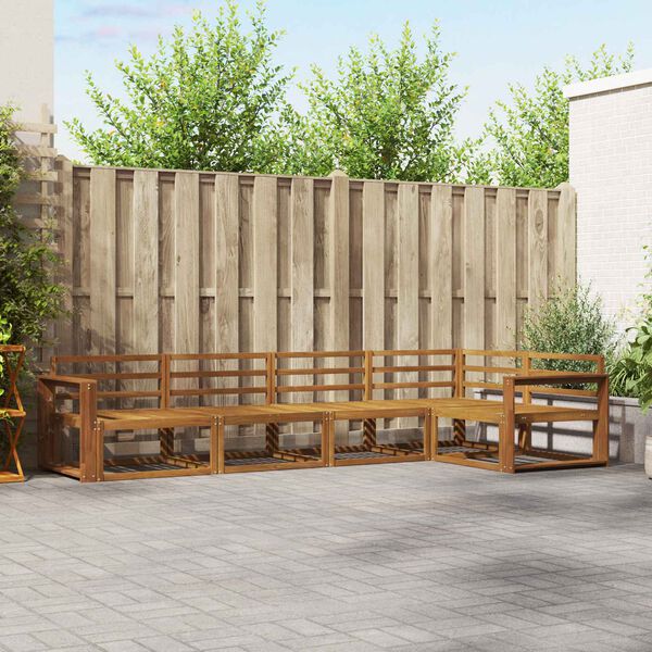 vidaXL Udend&oslash;rs sofagruppe 5 pcs Naturfarvet Massivt Akacietr&aelig;