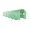 vidaXL drivhus med st&aring;lstel 28 m&sup2; 14x2x2 m gr&oslash;n