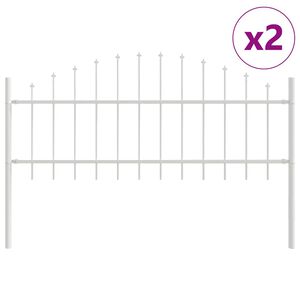 vidaXL Havehegn WOERDEN 2 stk. 170 x 115 cm Pulverlakeret st&aring;l Hvid