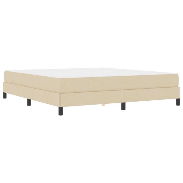 vidaXL Box spring seng med madras Creme 180 x 200 cm Stof