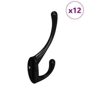 vidaXL T&oslash;jkrog 12 stk. Sort 102 x 29 x 47 mm Zinklegering