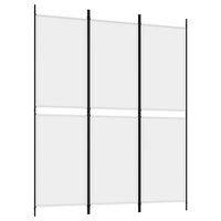 vidaXL 3-panels rumdeler 150x180 cm stof hvid